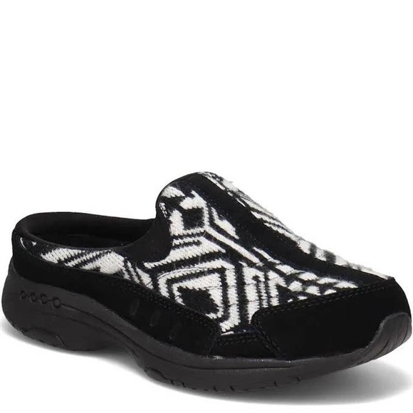 NIB Easy Spirit Traveltime 9M Black Classic Clog Slip On Sweater Knit - Picture 12 of 12